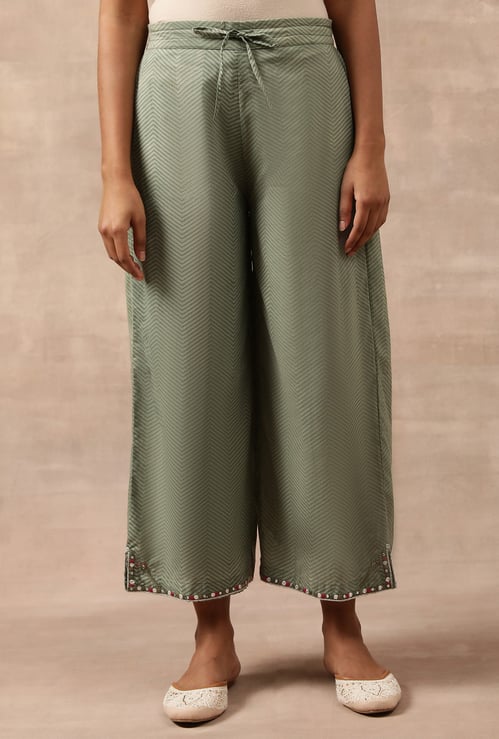 W Embroidered Palazzo