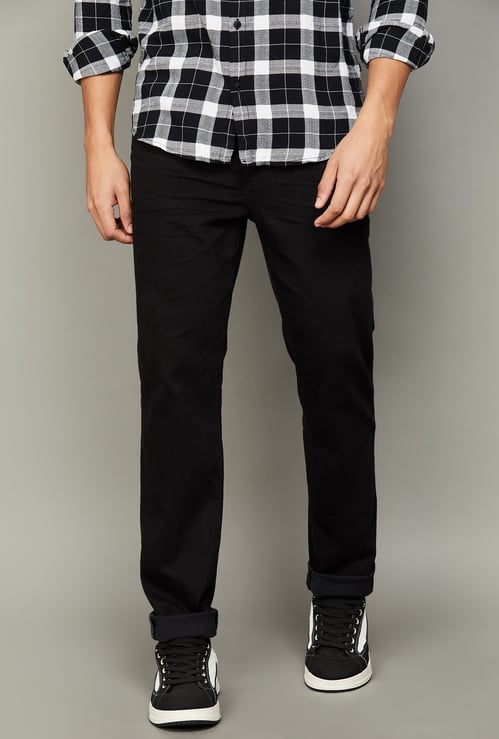 AMERICAN EAGLE Solid AirFlex+ Slim Straight Jeans