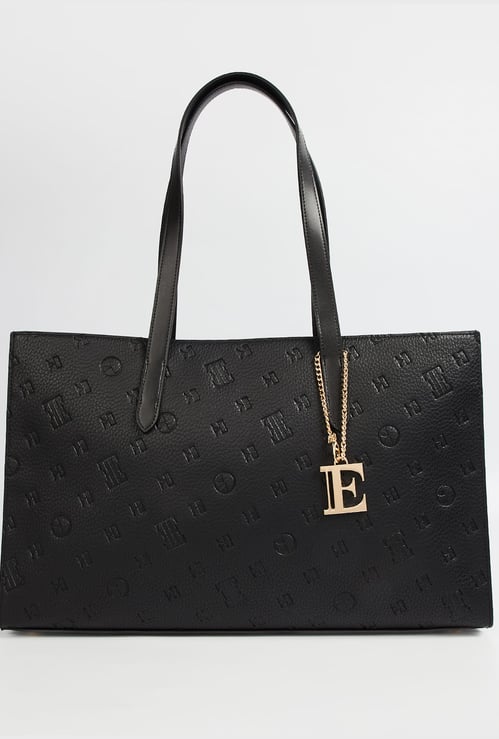 ELLE Monogram Print Laptop Bag