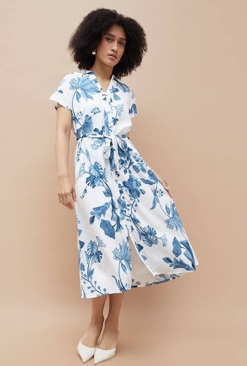COLOUR ME Floral Print Shirt Dress
