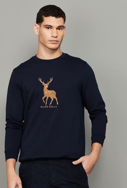 ALLEN SOLLY Embroidered Sweatshirt
