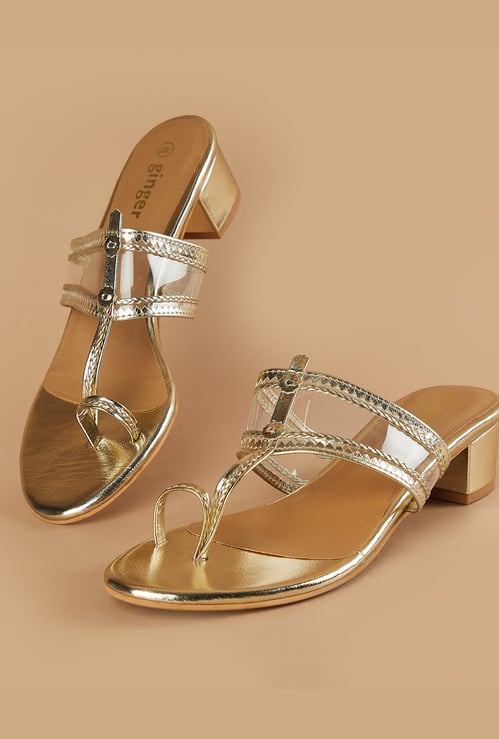 GINGER Embroidered Block Heels