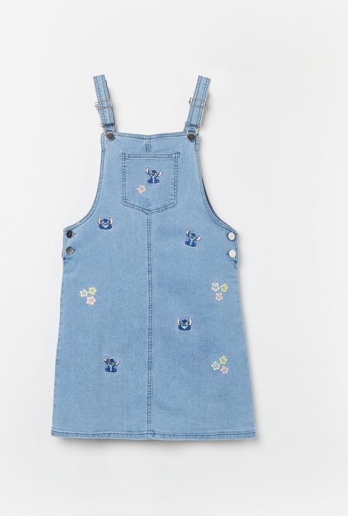 FAME FOREVER Girls Lilo & Stitch Pinafore Dress