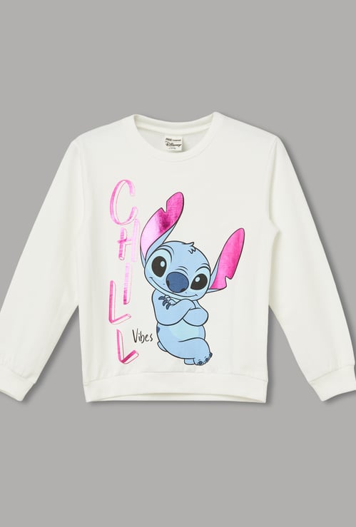 FAME FOREVER Girls Stitch Print Sweatshirt