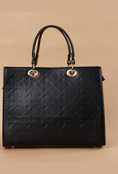 CODE Geometric Textured Handheld Bag