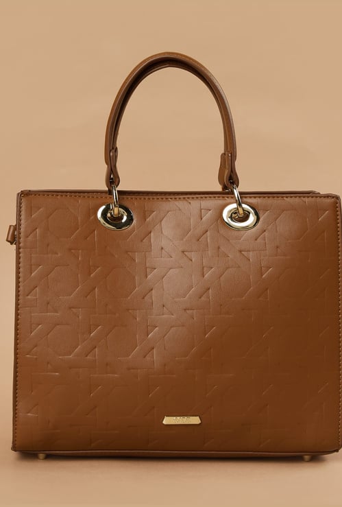CODE Geometric Textured Handheld Bag