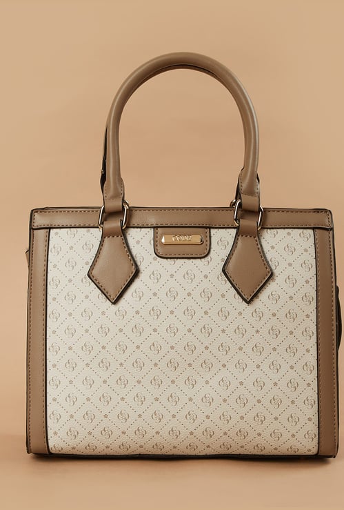 CODE Monogram Print Handheld Bag