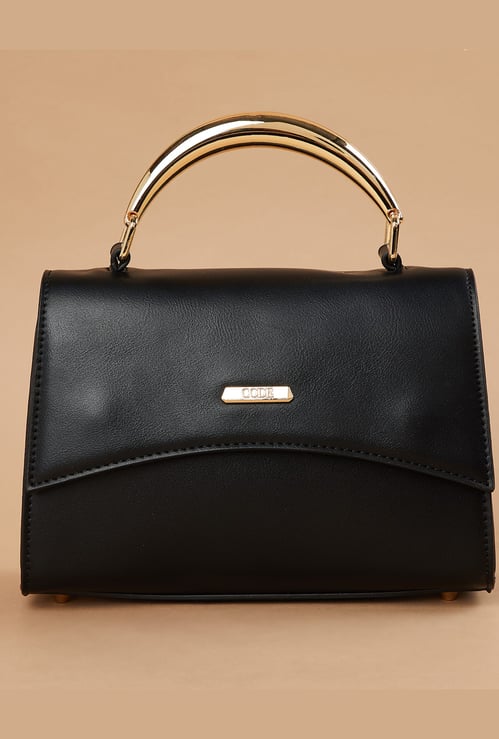 CODE Metal Accent Handheld Bag