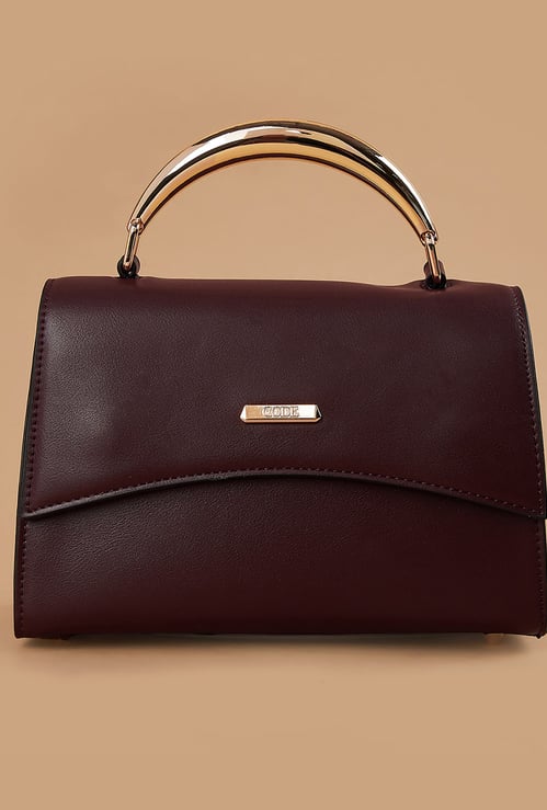 CODE Metal Accent Handheld Bag