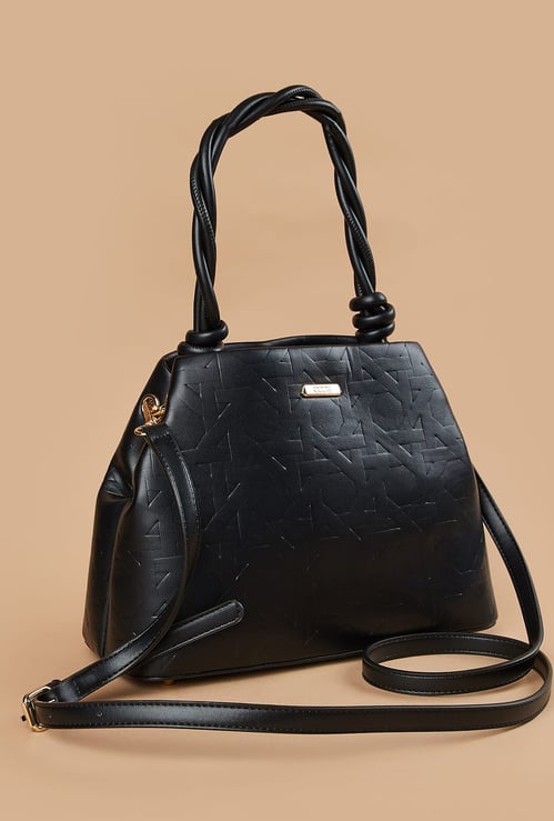 CODE Geometric Textured Handheld Bag