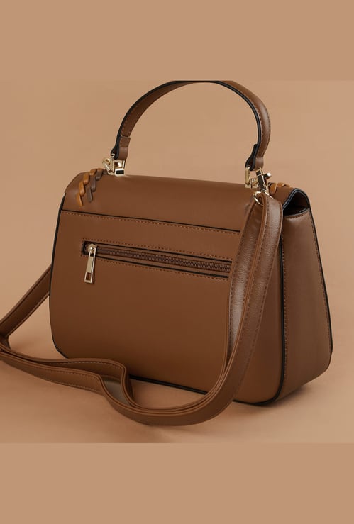 CODE Woven-Detailed Handheld Bag