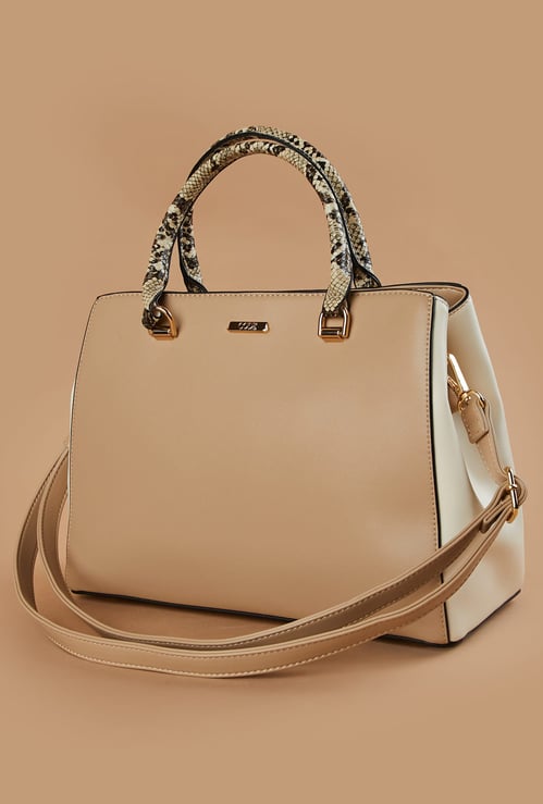 CODE Handheld Bag with Embossed Handles