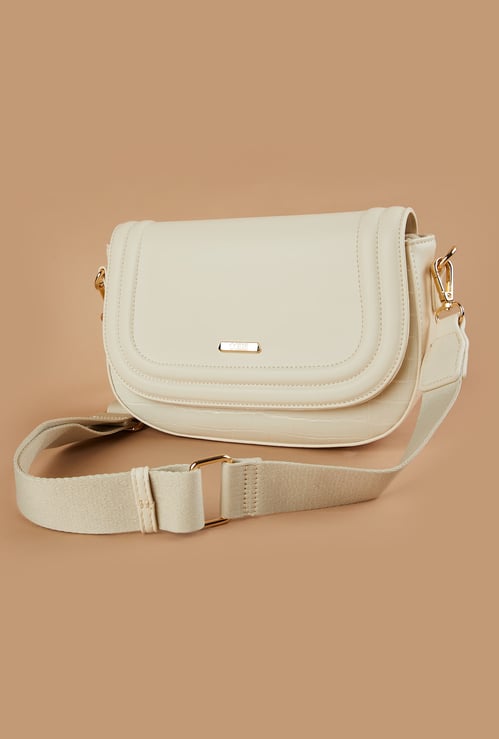 CODE Croc Embossed Sling Bag