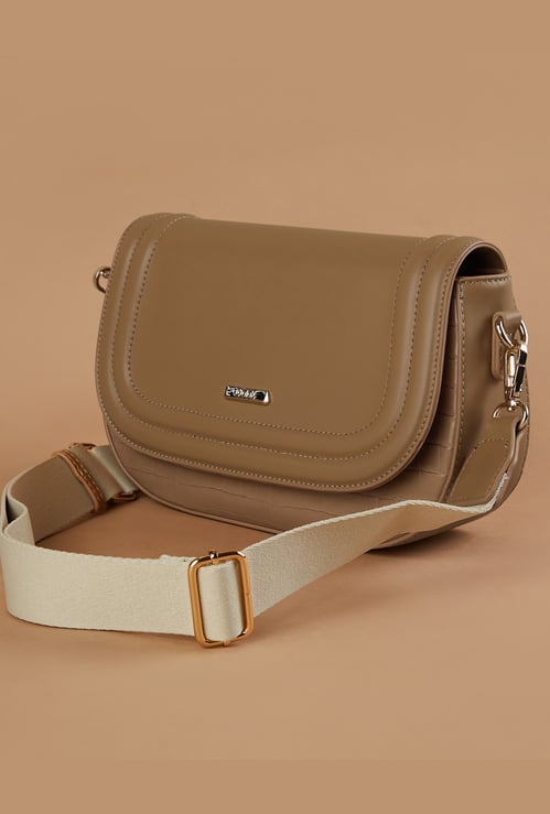 CODE Croc Embossed Sling Bag