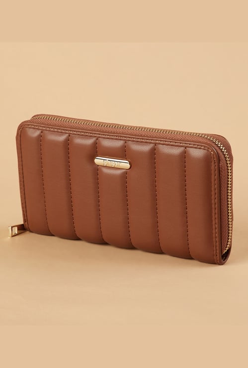 GINGER Quilted Zip-Around Wallet