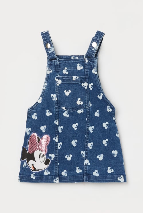 JUNIORS Girls Minnie Mouse Dungaree Dress
