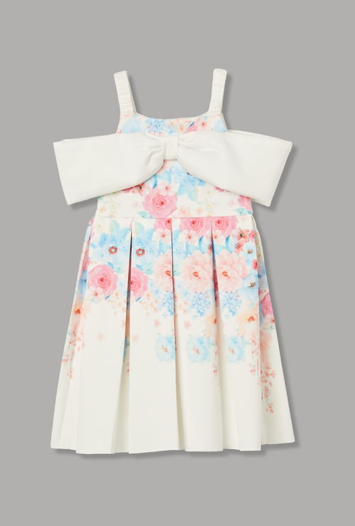 FAME FOREVER Girls Floral Print A-line Dress