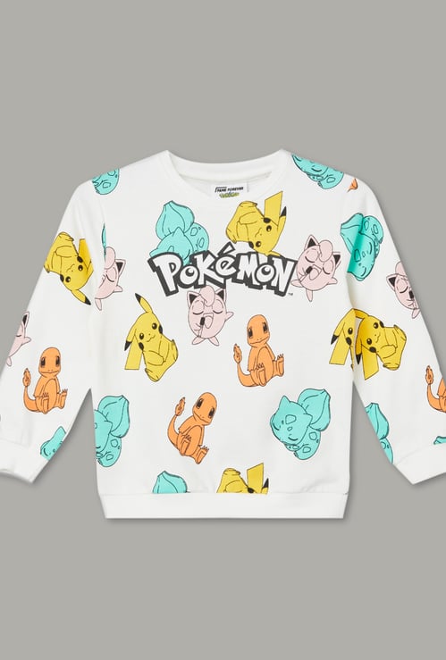 FAME FOREVER Girls Pokemon Print Sweatshirt