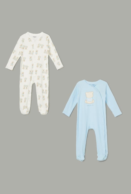 JUNIOR BABY Printed Rompers - Pack of 2