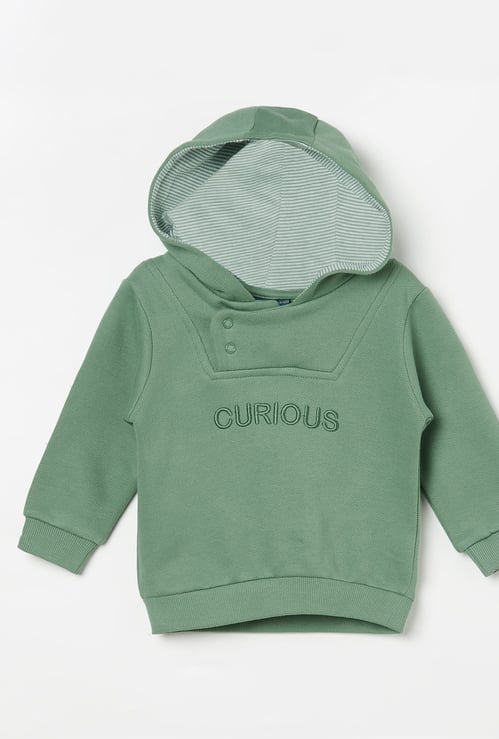 JUNIORS Boys Textured Hooded Sweatshirt