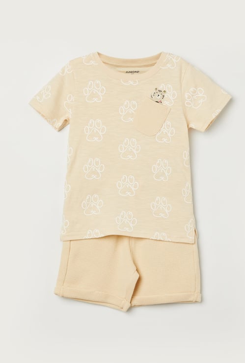 JUNIORS Boys Printed T-shirt with Shorts