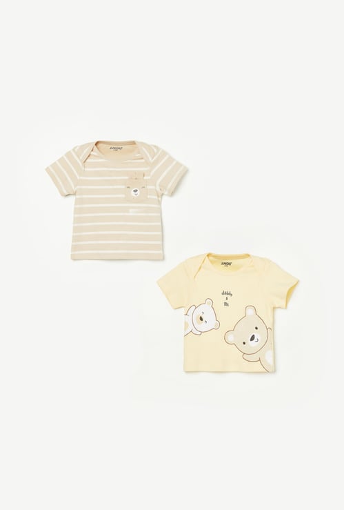 JUNIOR BABY Boys Assorted T-shirt - Pack of 2