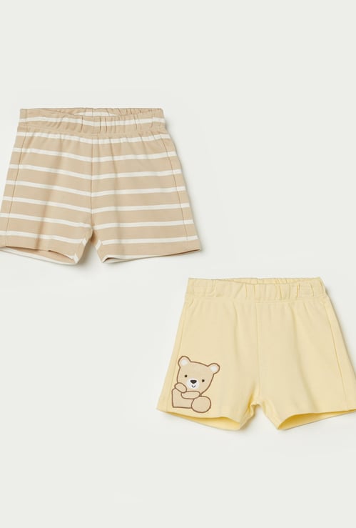 JUNIOR BABY Boys Knitted Shorts - Pack of 2