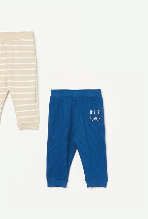 JUNIOR BABY Boys Assorted Joggers - Pack of 2