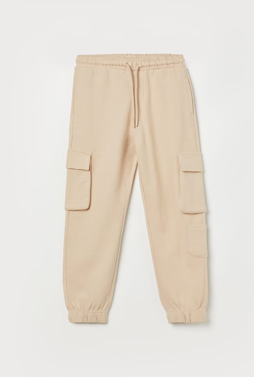 FAME FOREVER Boys Textured Cargo Joggers