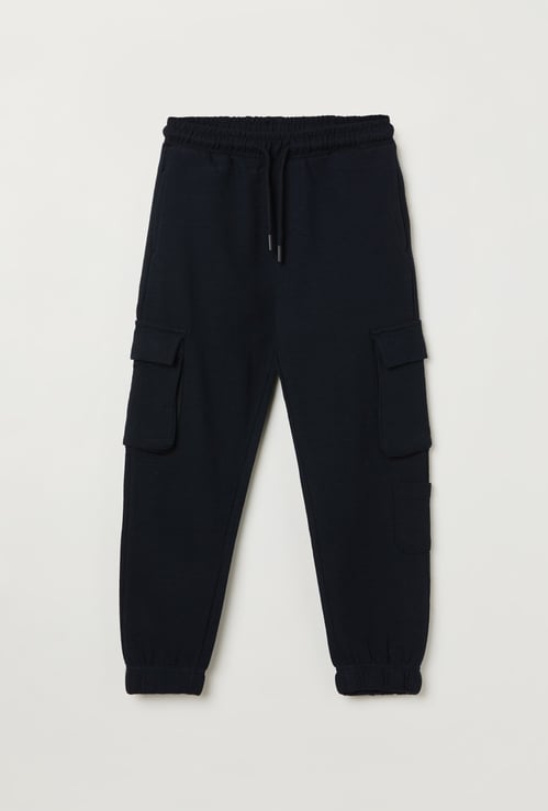 FAME FOREVER Boys Textured Cargo Joggers