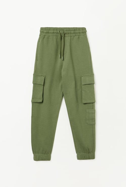 FAME FOREVER Boys Textured Cargo Joggers