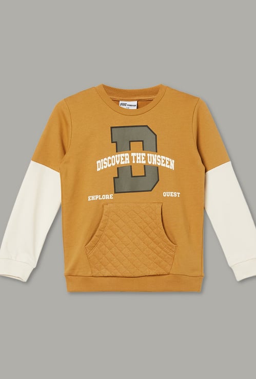FAME FOREVER Boys Graphic Print Sweatshirt