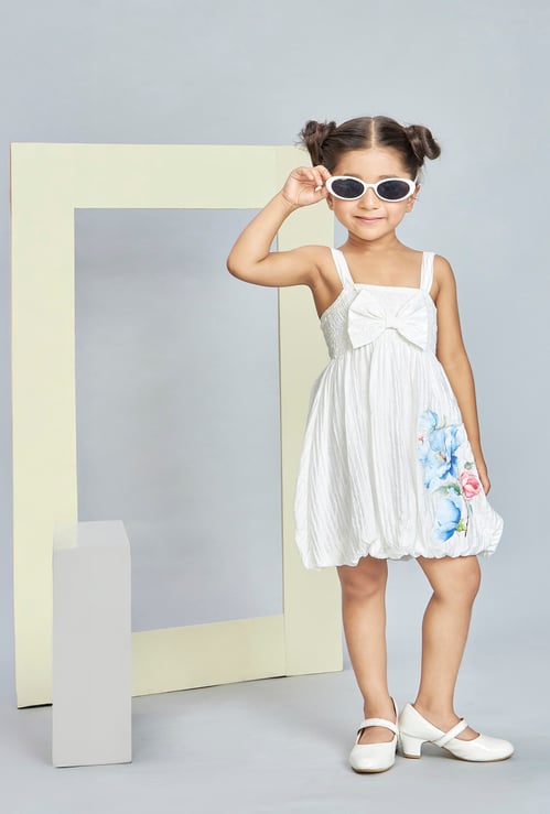 PEPPERMINT Girls Floral Print Balloon Dress