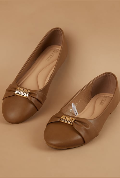 CODE Metal-Accent Ballerinas