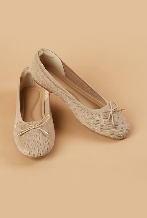 GINGER Knitted Patterned Ballerinas