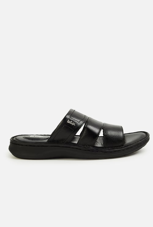 LEE COOPER Solid Leather Sandals