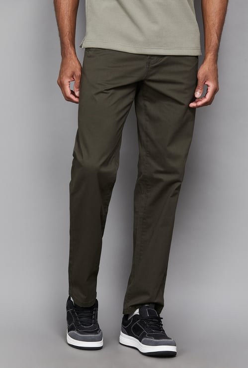 JACK & JONES Solid Regular Fit Trousers