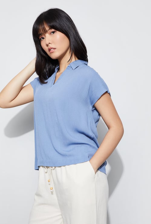 FAME FOREVER Textured Top