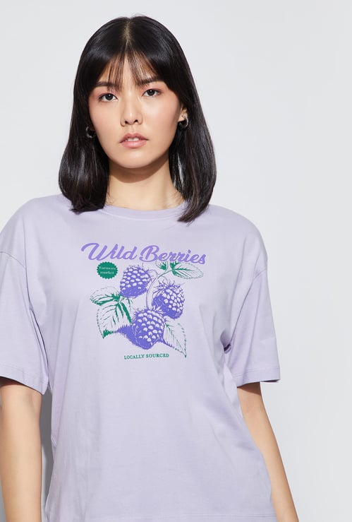 FAME FOREVER Graphic Print Boxy T-shirt