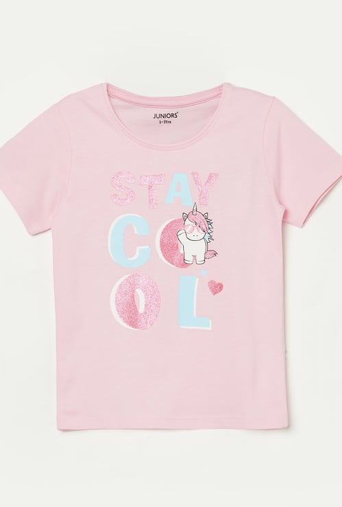 JUNIORS Girls Graphic Print T-shirt
