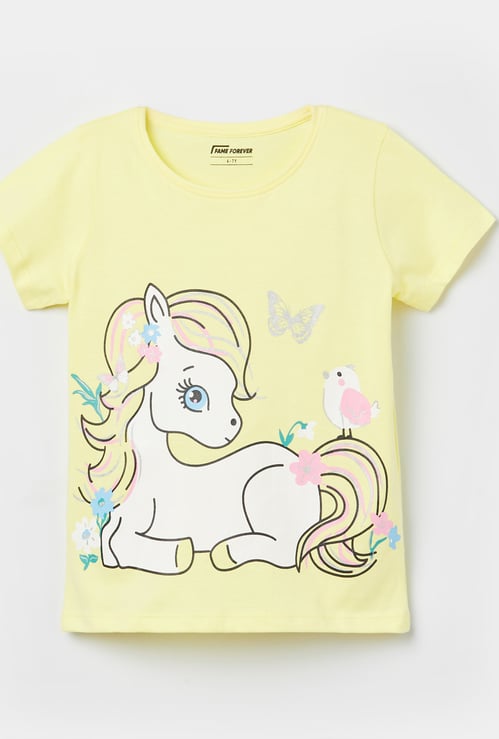 FAME FOREVER Girls Graphic Print T-shirt