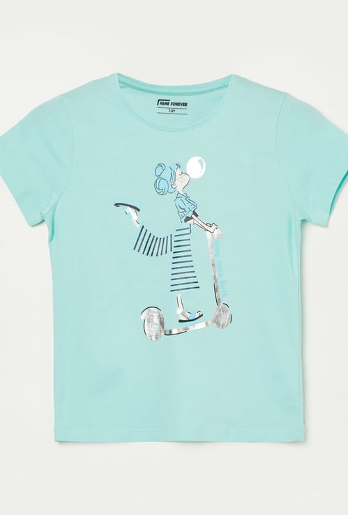 FAME FOREVER Girls Graphic Print T-shirt
