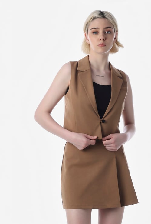 ONLY Solid Notched Collar Waistcoat