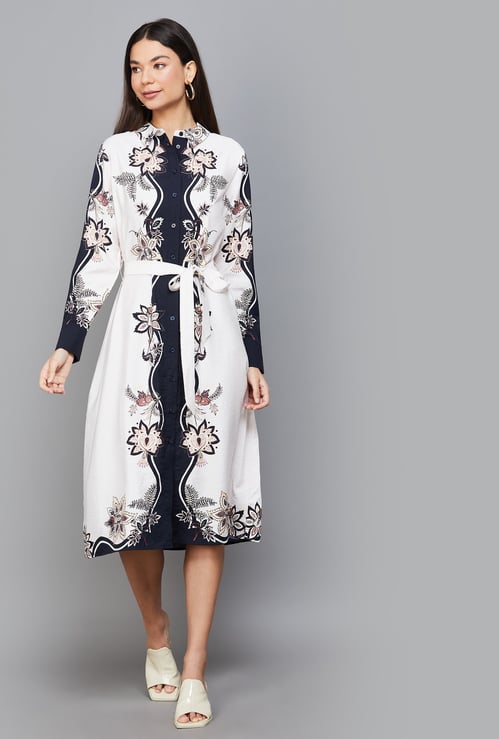 VERO MODA Printed Midi Shirt Dress