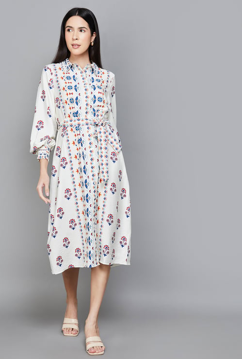 VERO MODA Floral Print Shirt Dress