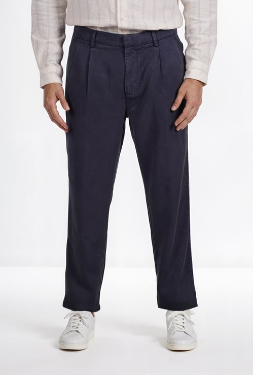 CELIO Solid Regular Fit Trousers