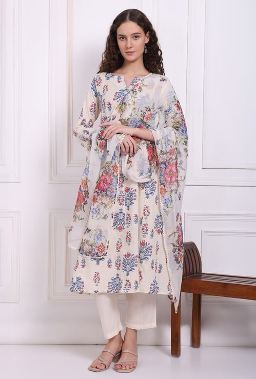 W Floral Printed Dupatta