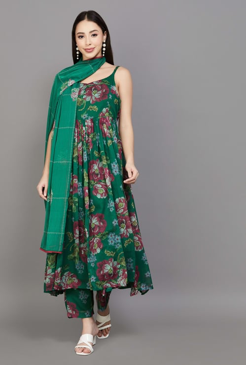 W Floral Print Flared Kurta Set