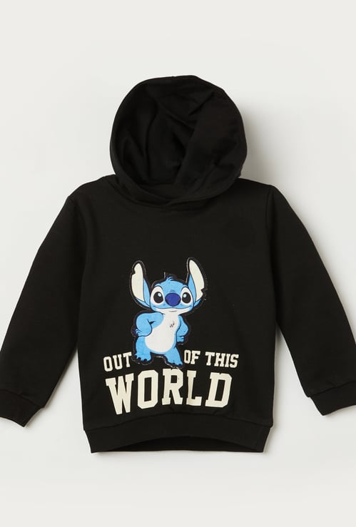JUNIORS Boys Lilo and Stitch Printed Hooded Sweatshirt