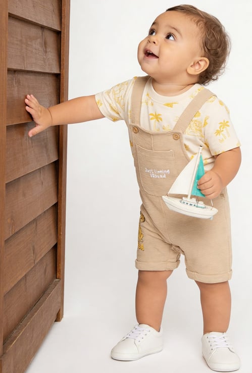 JUNIORS Boys Simba Dungarees with T-shirt
